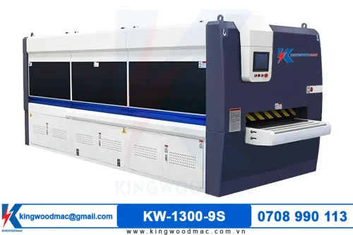 Máy chà nhám chổi 9 trục tải nặng KW 1300-9S | Kingwoodmac
