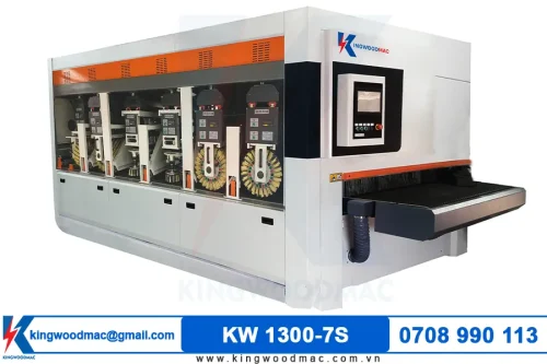Máy chà nhám chổi thùng 7 trục KW 1300-7S | Kingwoodmac
